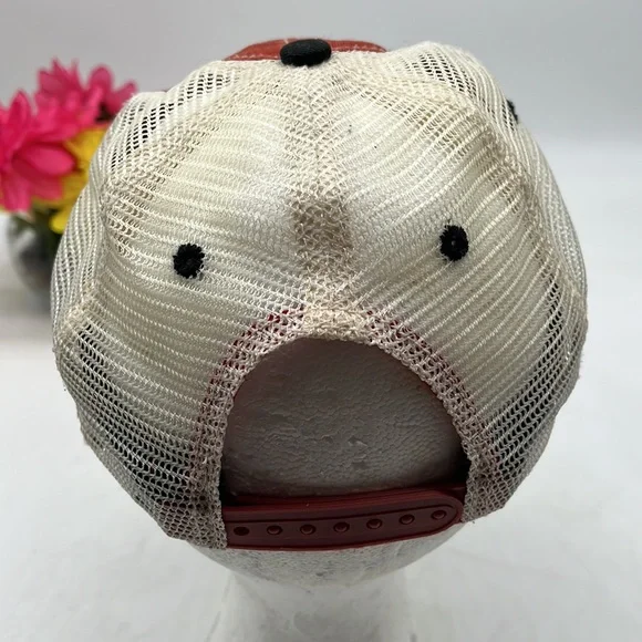 Cabela's Outfitter Red black fishing baseball hat adjustable HT3328 - Picture 3 of 6